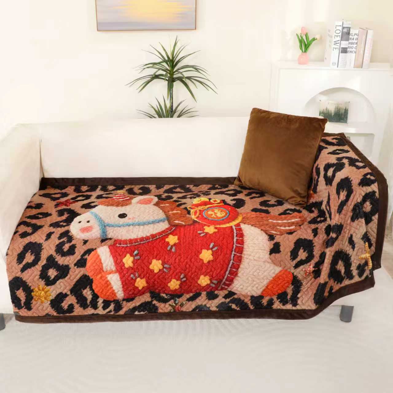 居家日用90*200新款沙发垫子简约四季通用防滑皮沙发铺垫高档盖布