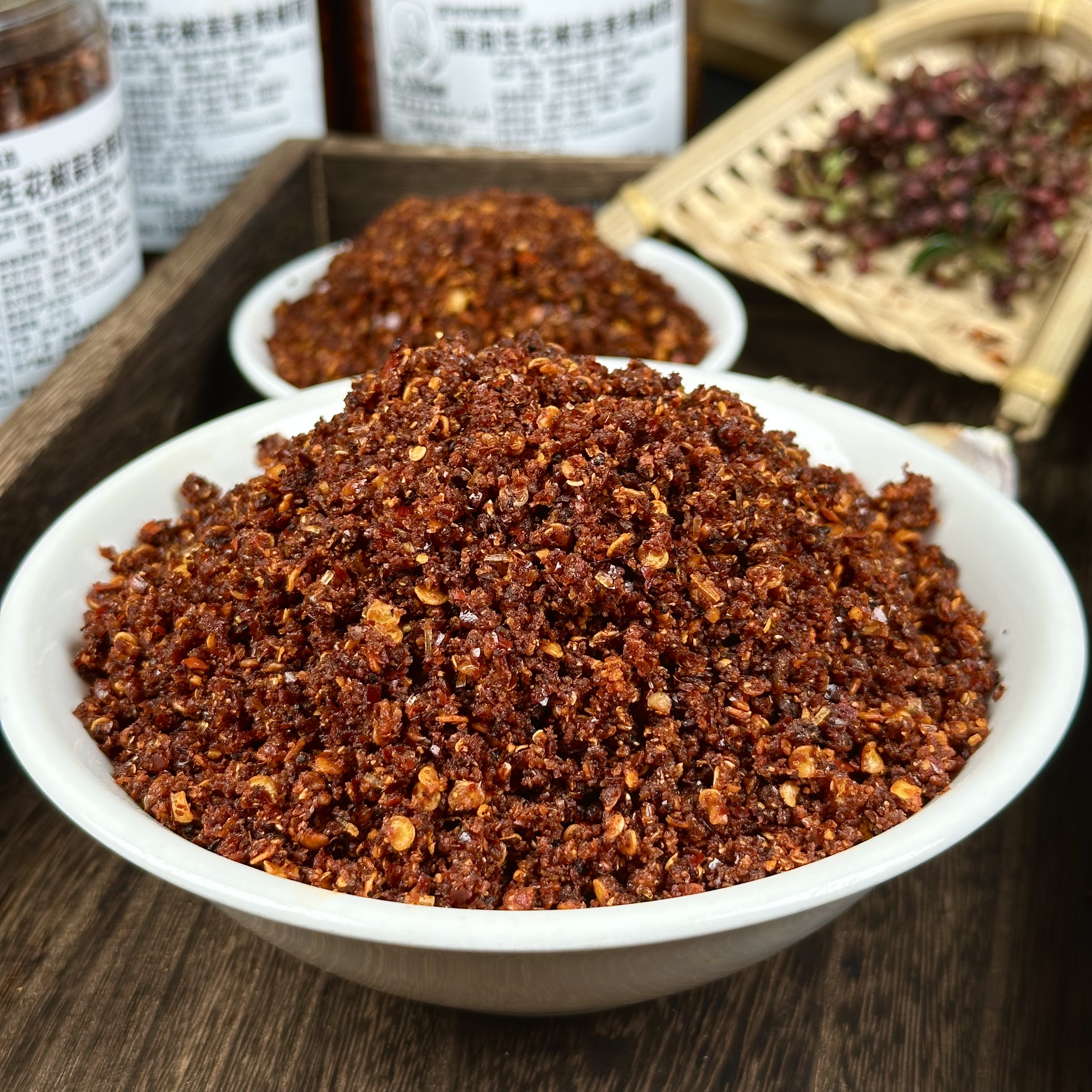 【清油生花椒蒜香辣椒面】贵州特产清油油泼生花椒蒜香烙锅辣椒面