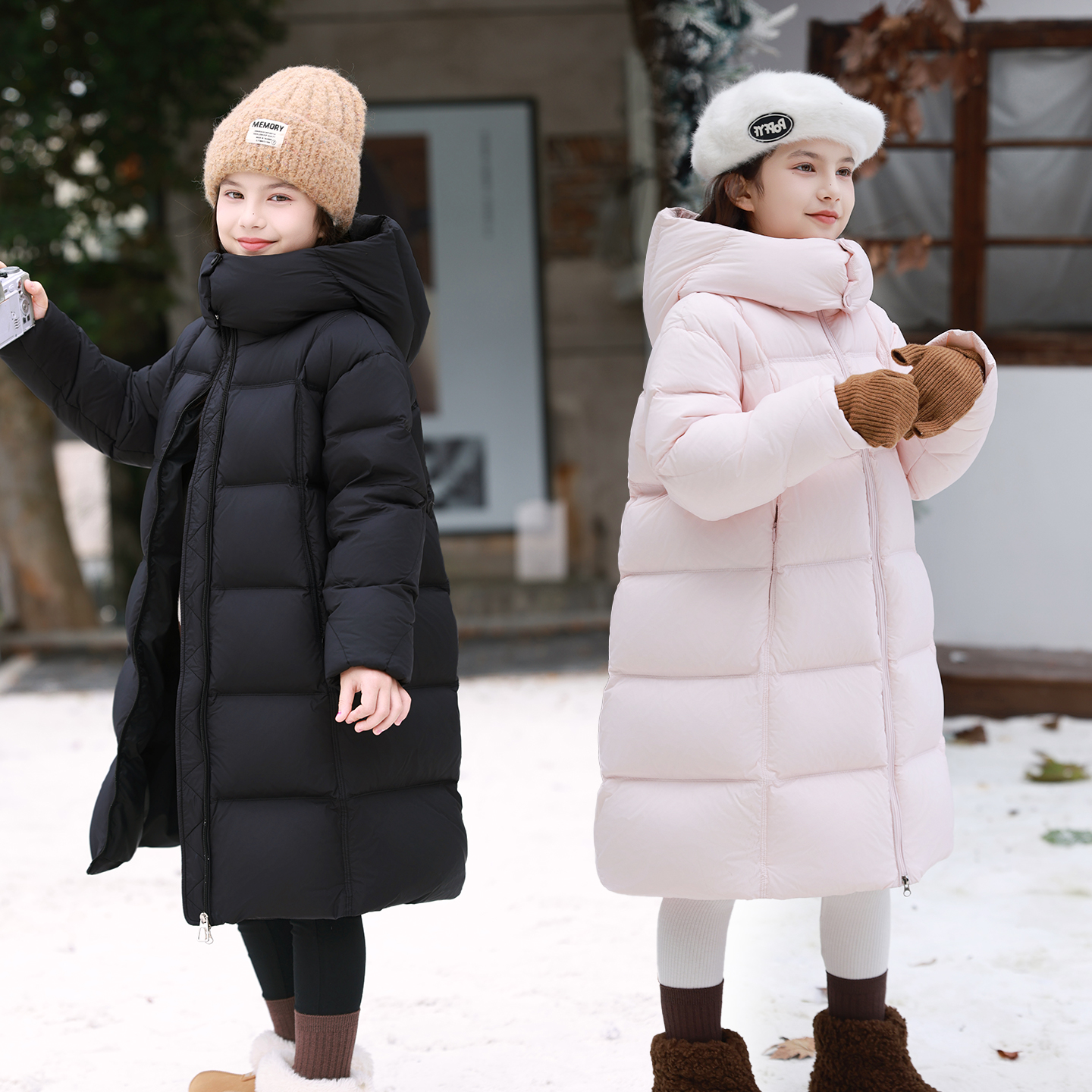 儿童羽绒服2025新款加厚冬季外套中长款女童中大童AN安小宁专属