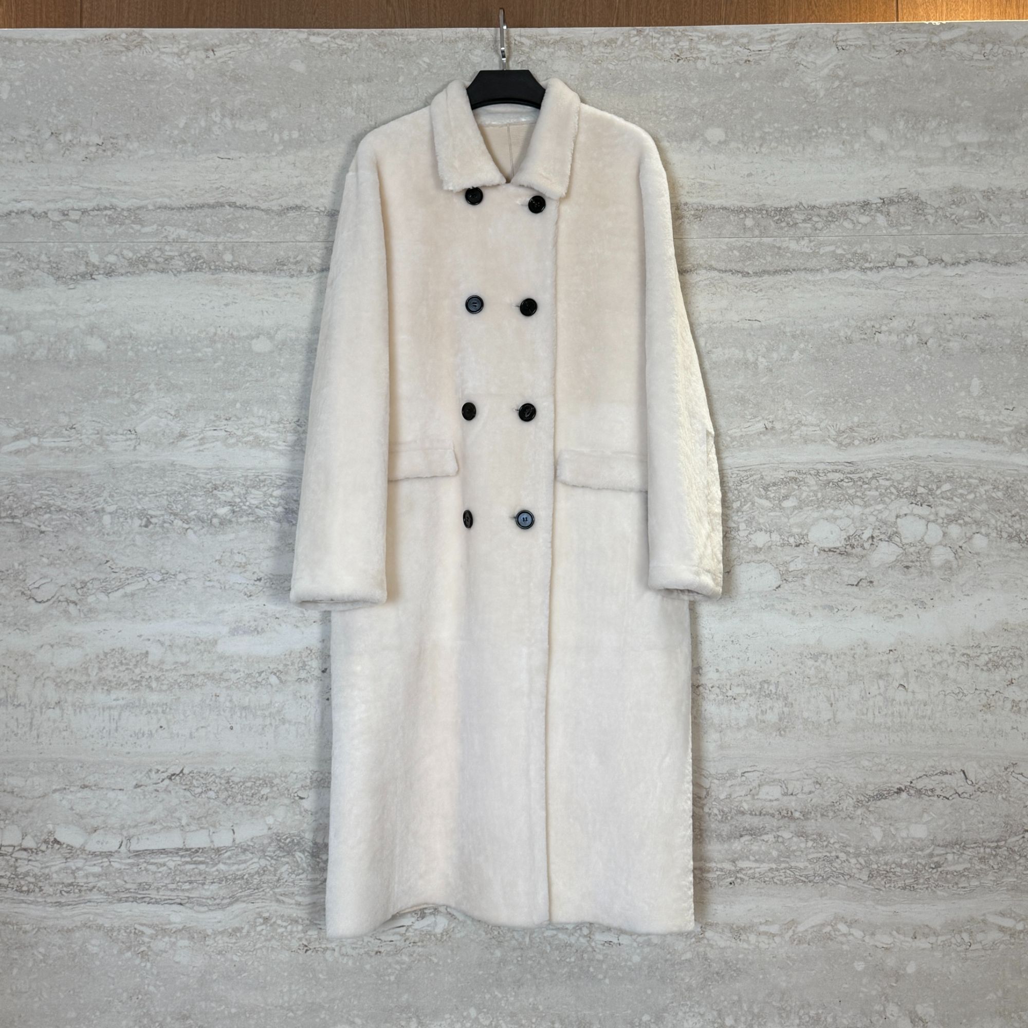 TANTAN 时尚秋冬中长款羊皮毛一体外套4058