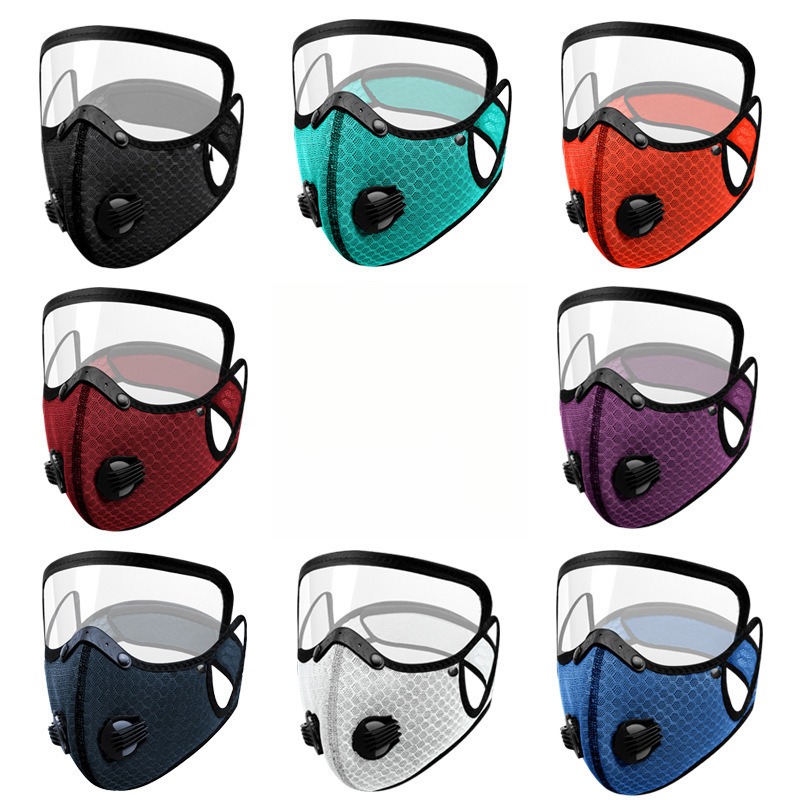 新型打药打草防风骑行防护防尘面罩口罩过滤片防尘保暖护脸一体款