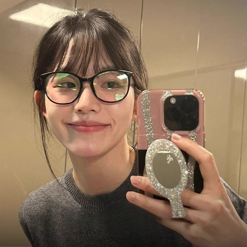 小香猫眼黑框眼镜近视度数近视眼镜可配素颜神器轻蓝光框架网红