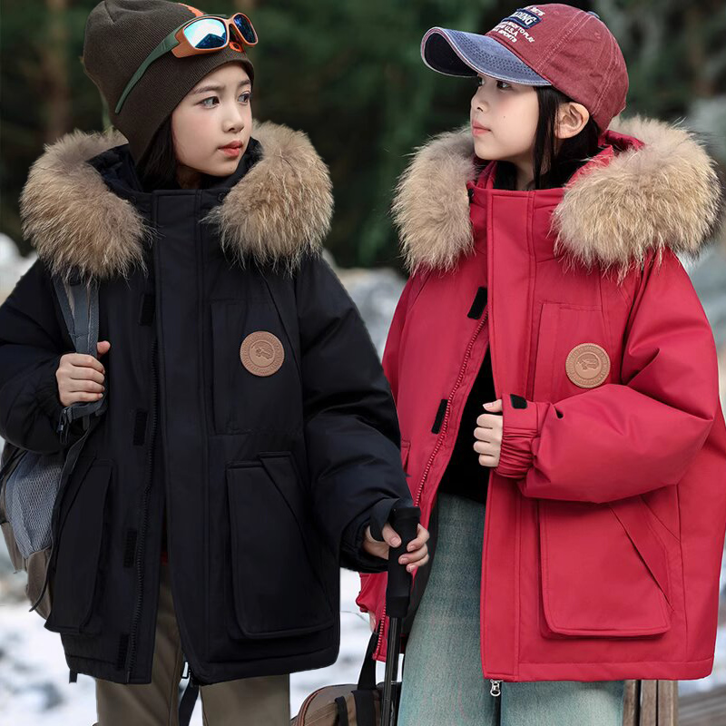 2025冬季新款儿童羽绒服中长款中大童童装加厚保暖洋气小学生外套