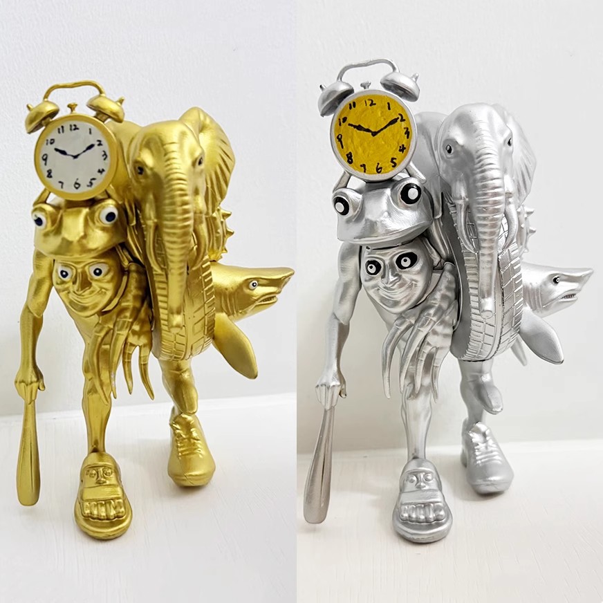 大号外国山海经黄金版融合怪手办银色通通通合体公仔模型可拆卸