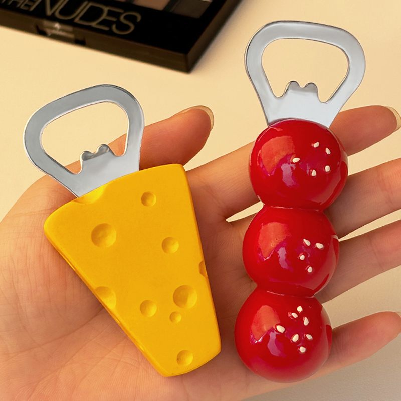 ins家用可爱磁吸开瓶器糖葫芦奶酪冰箱贴装饰开瓶盖神器起子创意