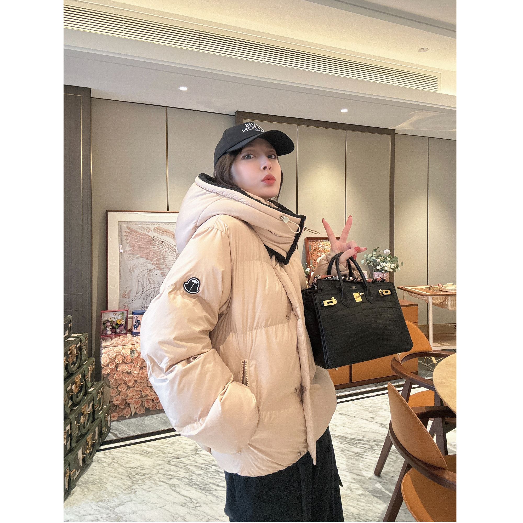 BETTER JOELAY-【酷黑毛绒领】时尚棉服保暖百搭休闲通勤风Z5315