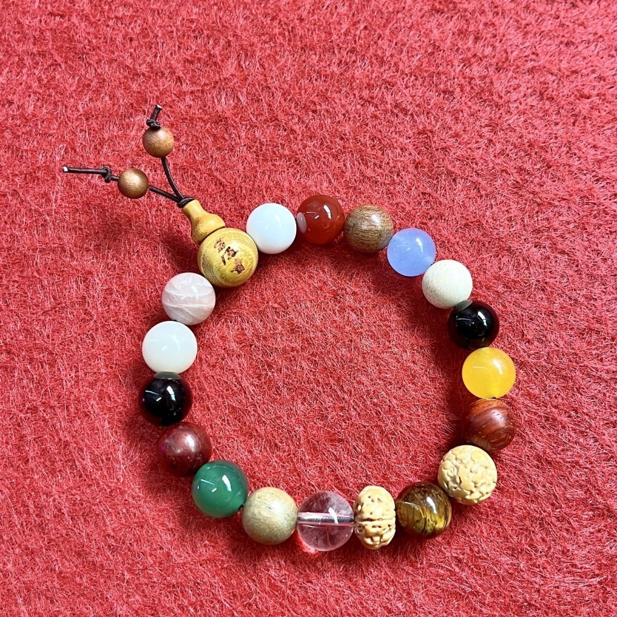 非金属木质手链 复古感精美十八籽木质手串高颜值百搭气质时尚女