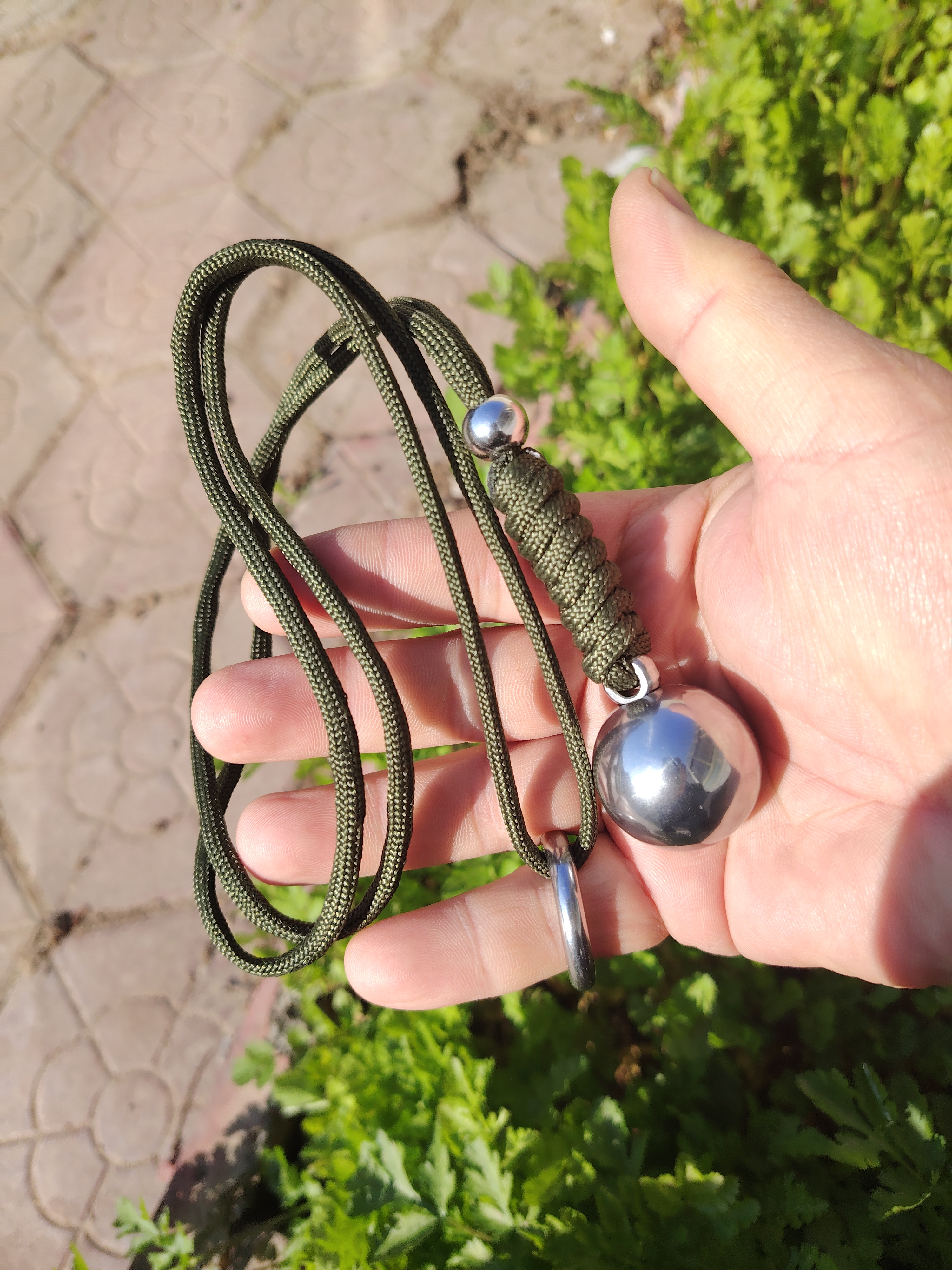 不锈钢手工流星锤布鲁头健身锤健身球便携车载必备野外生存必备