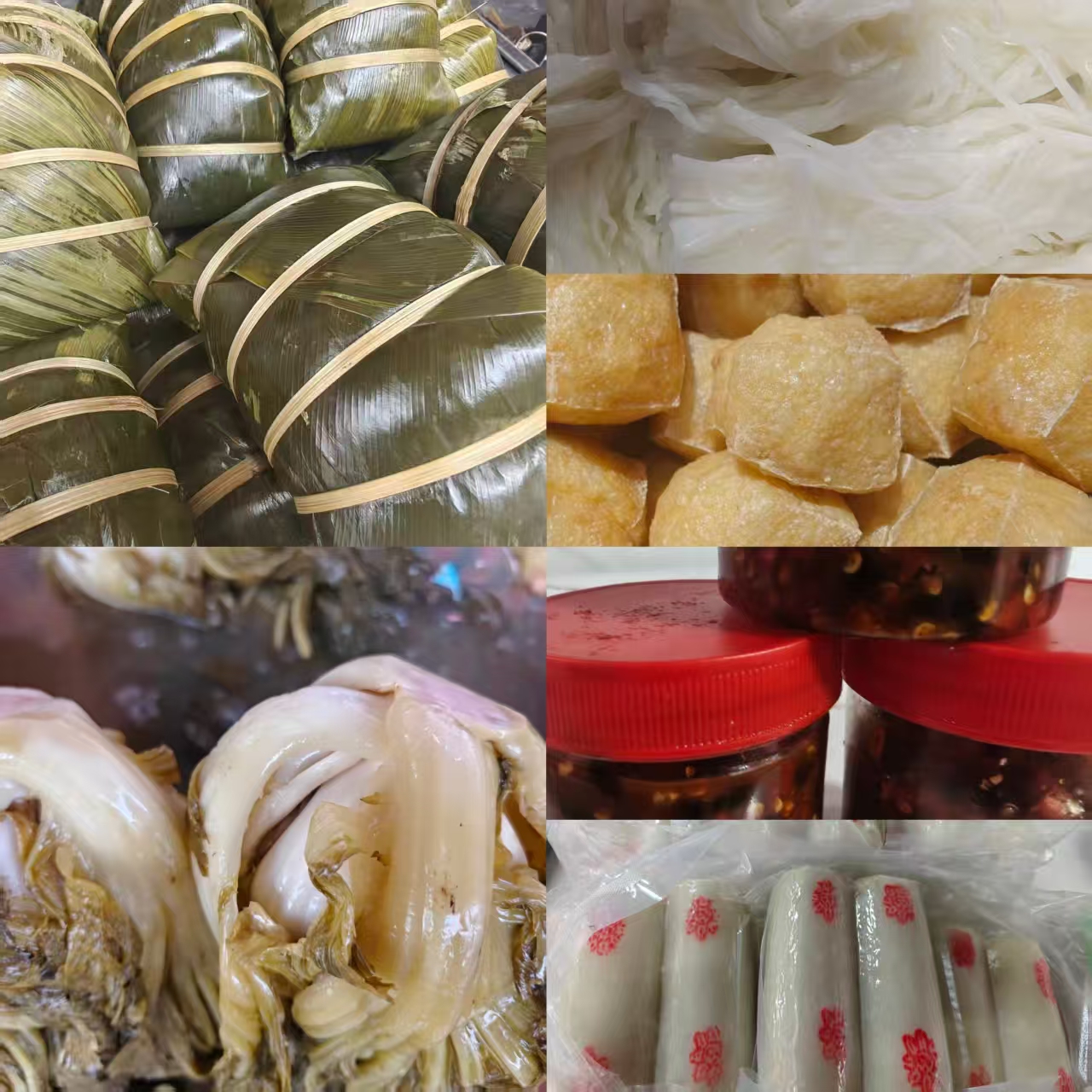 广西肉粽，叶糍粑，酸菜，粉利，切粉，油果，瓦岗酸菜广西粽子广西糍粑