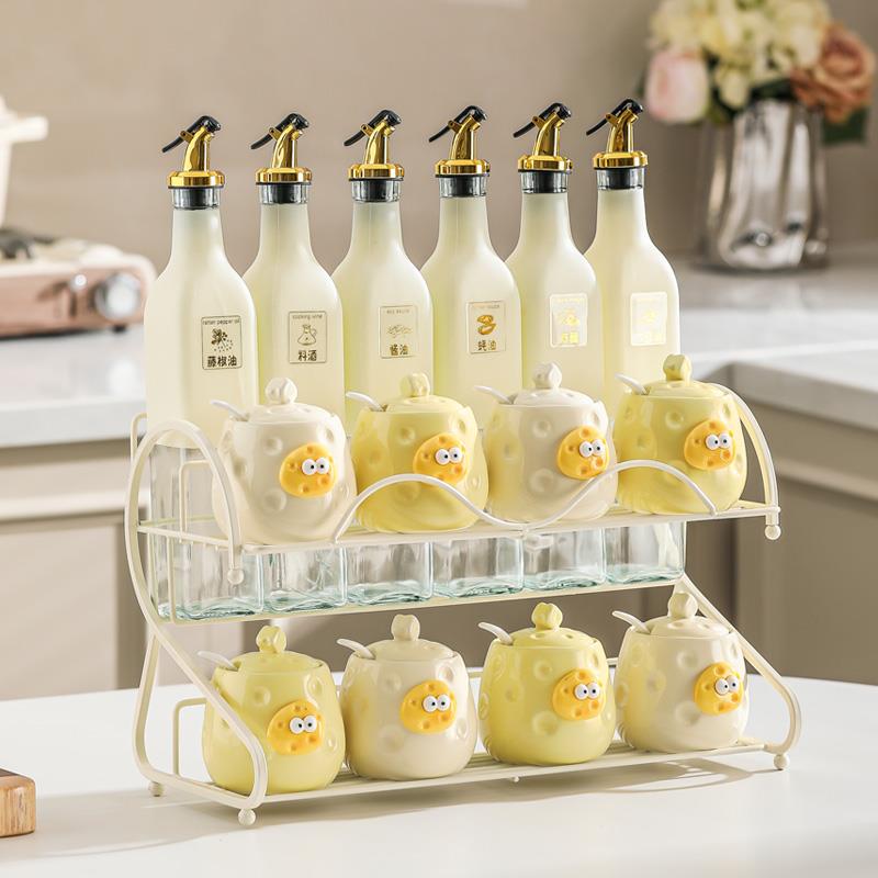 奶酪调味盒组合套装厨房家用轻奢高端油壶盐罐味精佐料调味料瓶罐
