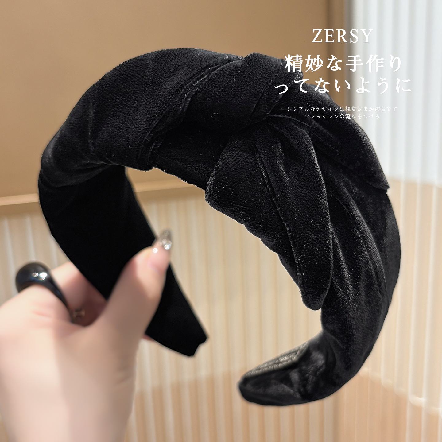 新款高颅顶打结发箍高级感洋气时尚丝绒宽边发卡日常外戴洗脸头箍
