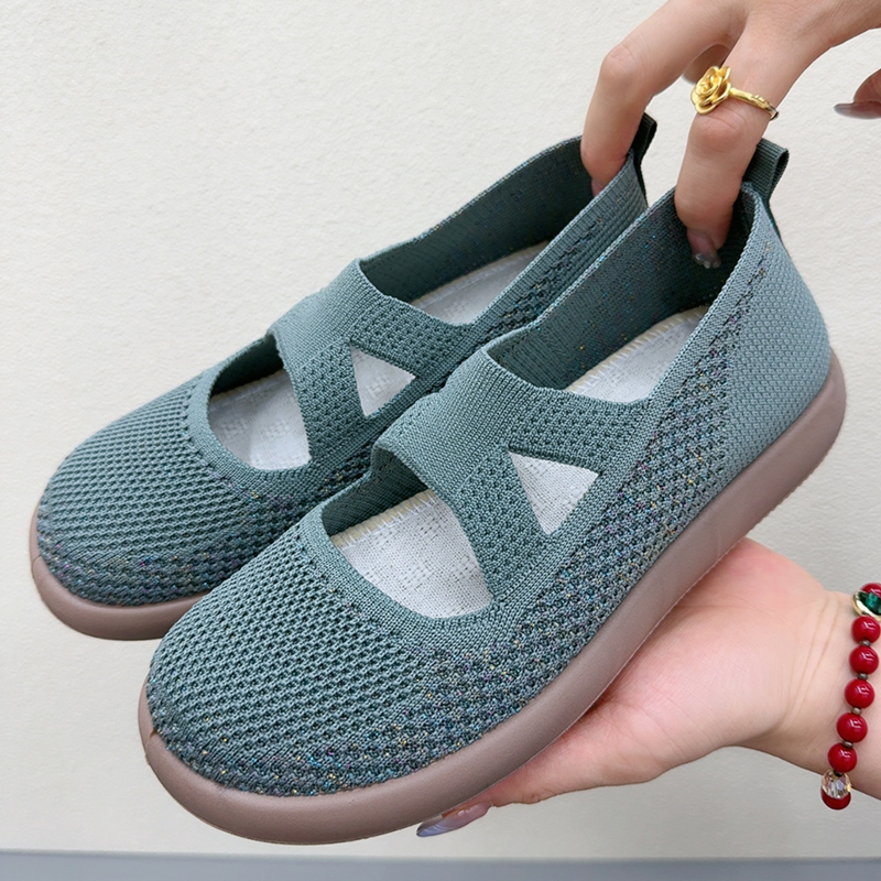 老北京布鞋女夏季新款透气镂空网鞋浅口凉鞋软底舒适中老年妈妈鞋