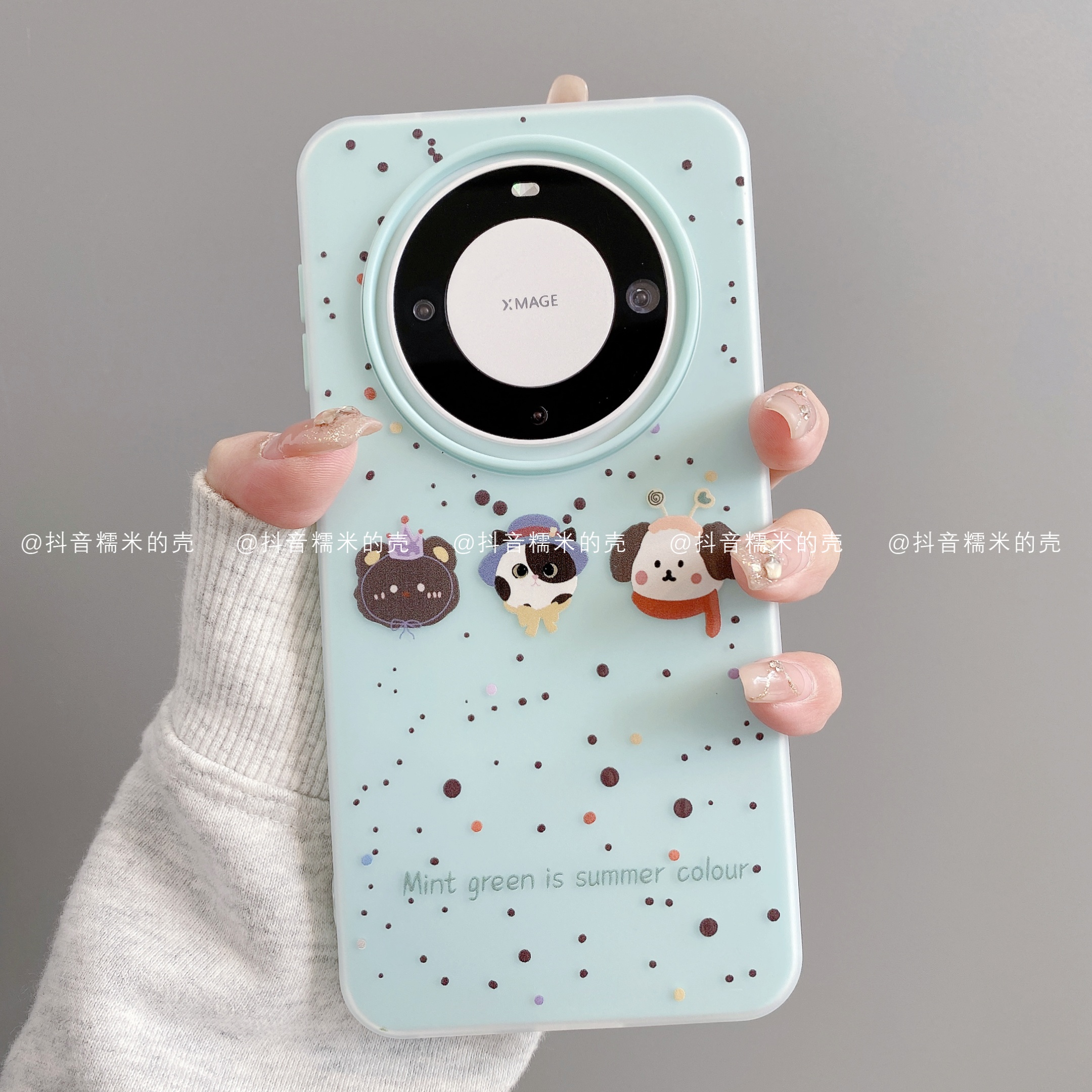 果冻壳适用华为mate70pro/60苹果16promax小米手机壳简单泼墨小狗