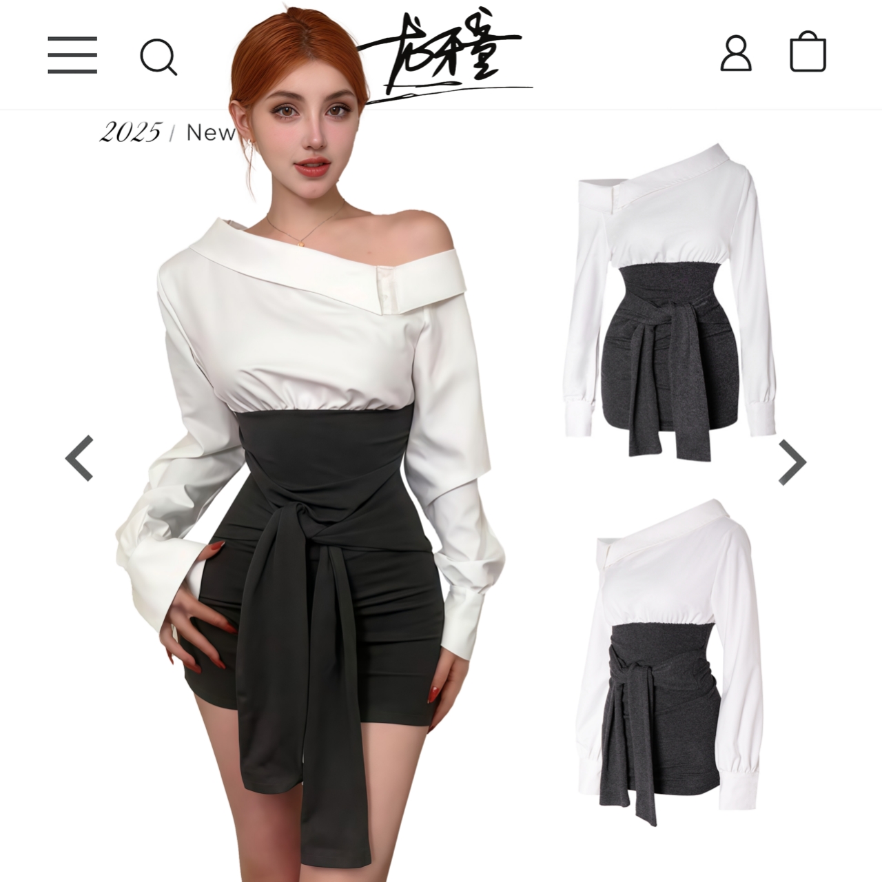 龙牙童推荐【通勤加速器】长袖不规则性感风辣妹风法式衬衫纯欲风