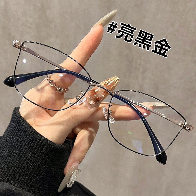 复古轻奢近视眼镜可配度数女款个性时尚文艺高颜值防蓝光平光眼镜