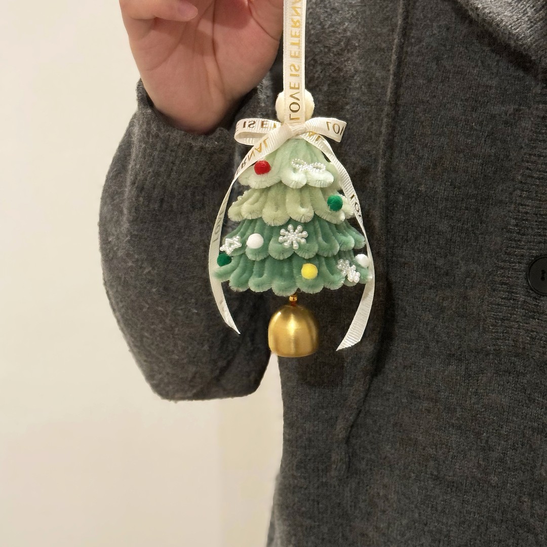 扭扭棒圣诞树挂件手工diy雪花苹果圣诞树材料包驾车个人用品装饰