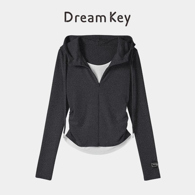 DK2025运动阔腿裤加连帽外套上衣休闲套装女士6398/5419