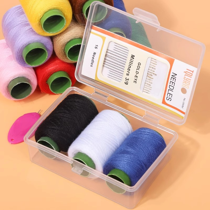 家用针线工具套装手工缝补衣服线黑白线便携针线包实用宿舍针线盒