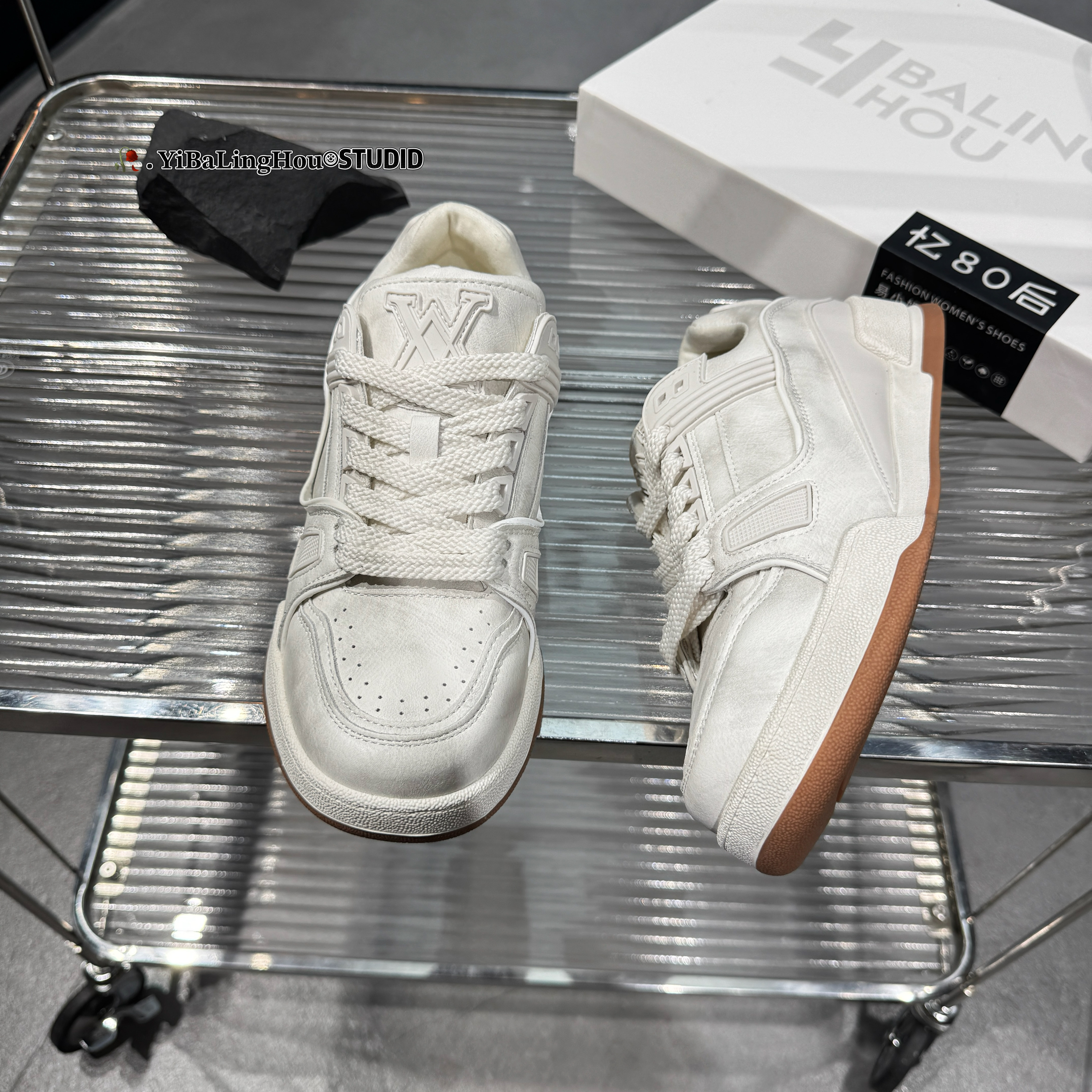 YBLH | 25秋冬·水墨色擦色·小白鞋T702-5