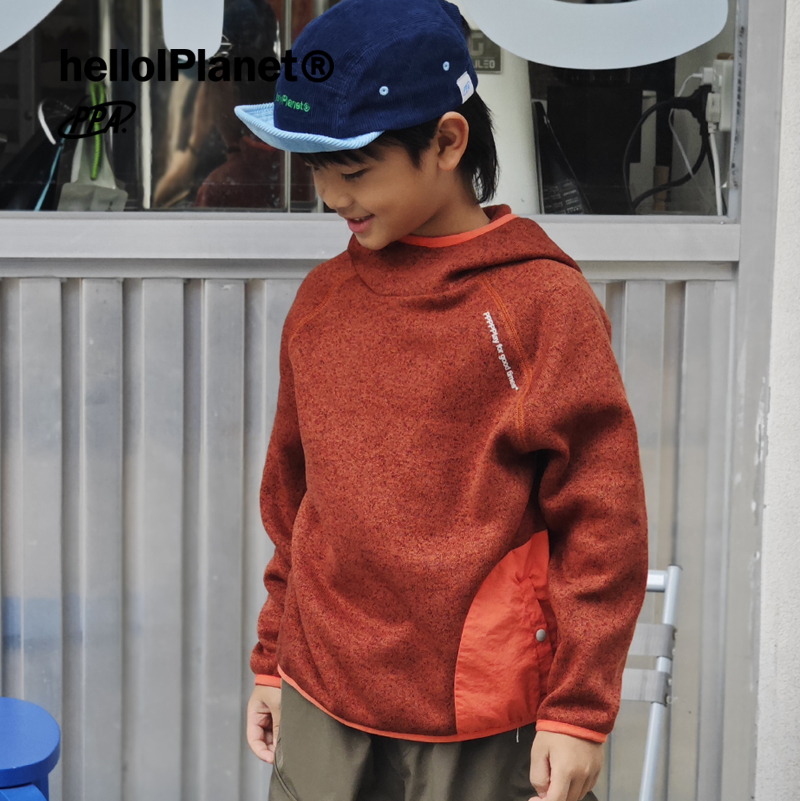 ppapa 火岩绒抗静电连帽摇粒绒儿童长袖保暖抓绒卫衣 1013160