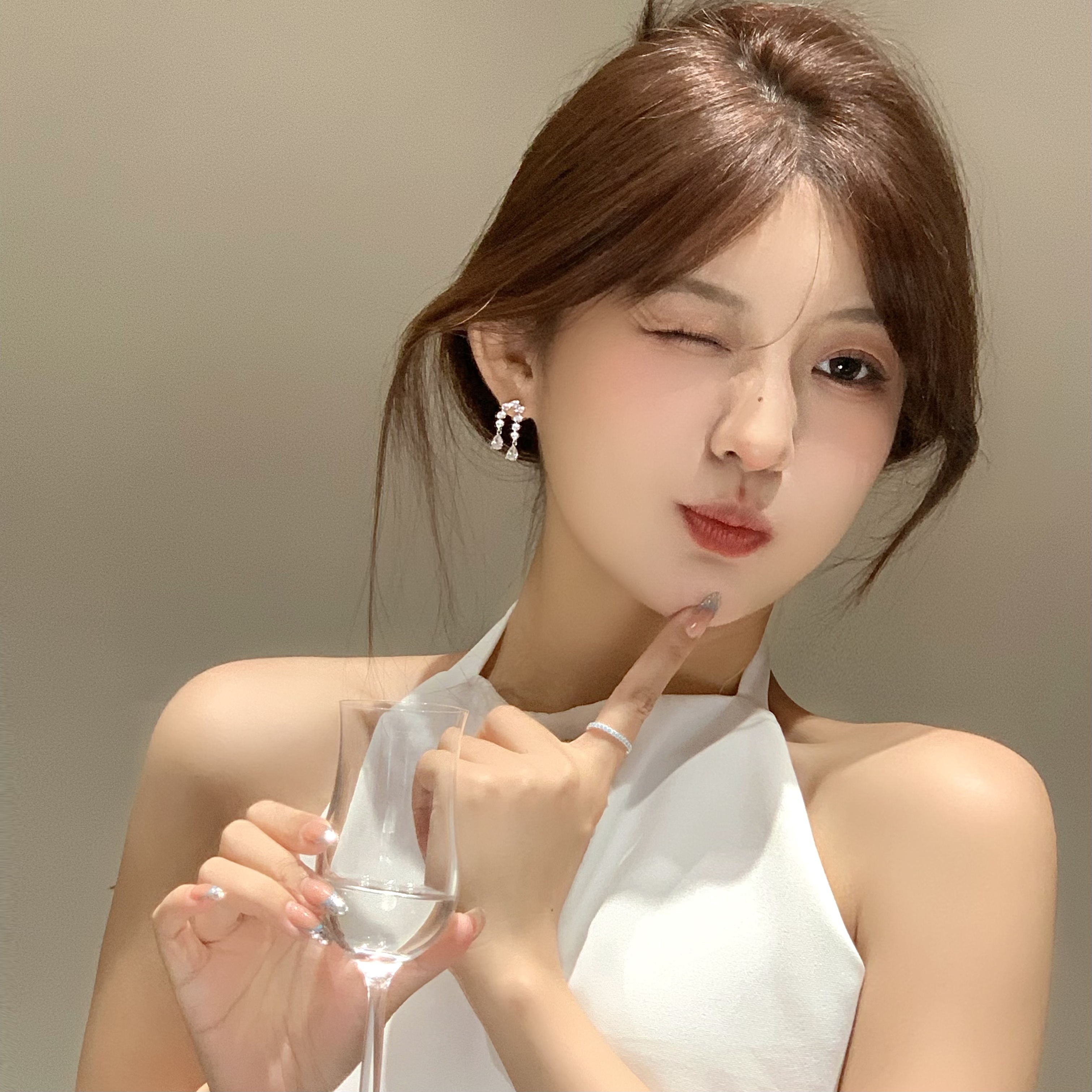 FULL GIRLISH耳环00851轻奢时尚流苏水滴耳钉