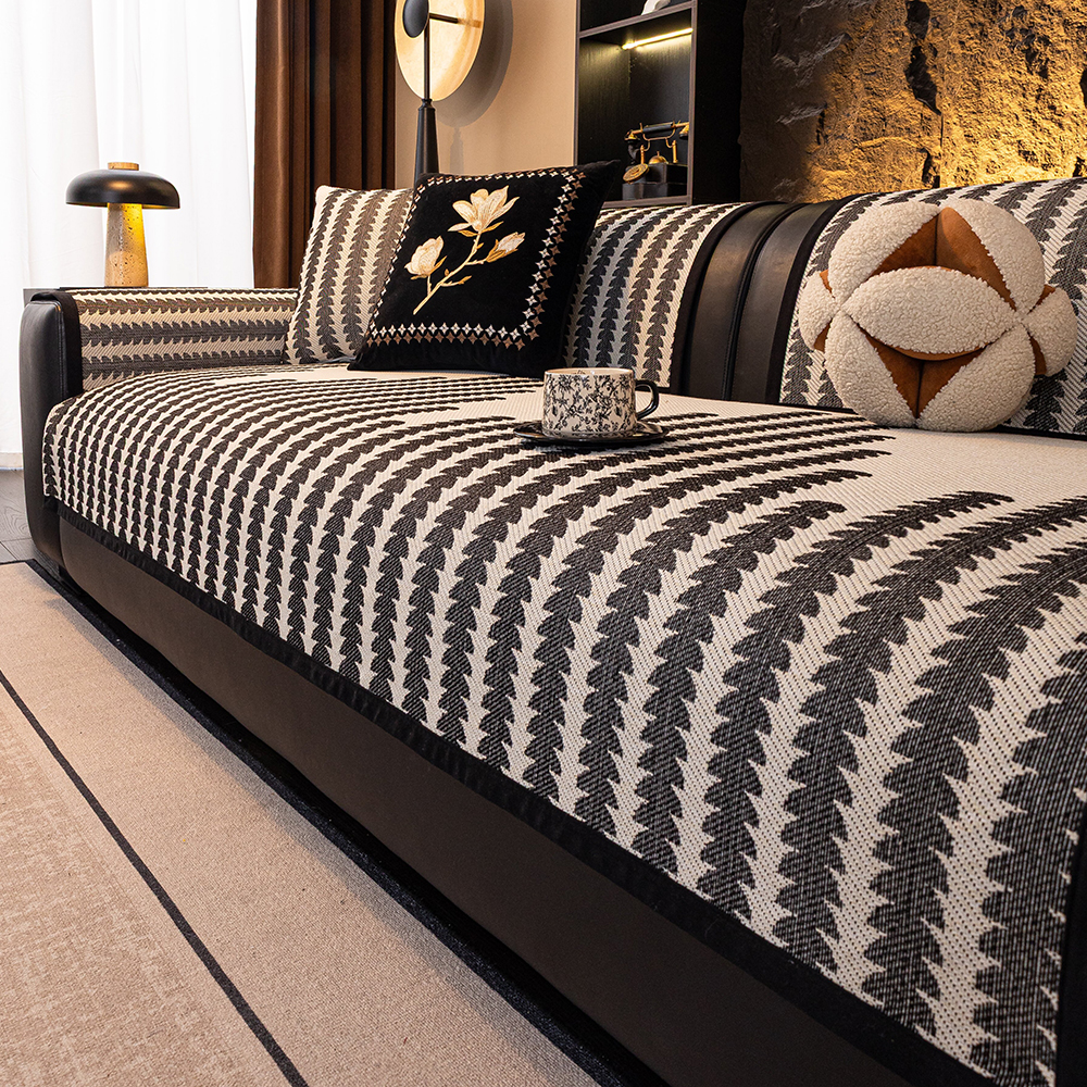 2025新款仿棉麻四季通用网红爆款沙发垫高级轻奢防滑沙发套罩背巾