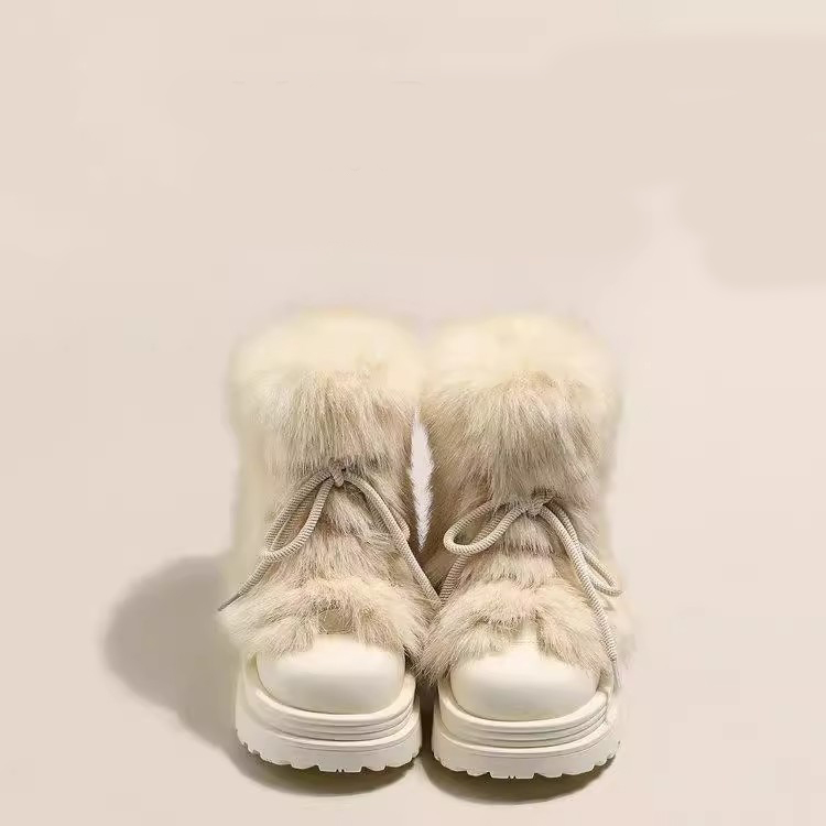 冬日暖炉雪地靴女鞋2025秋冬季新款加厚毛绒棉鞋厚底百搭休闲棉鞋