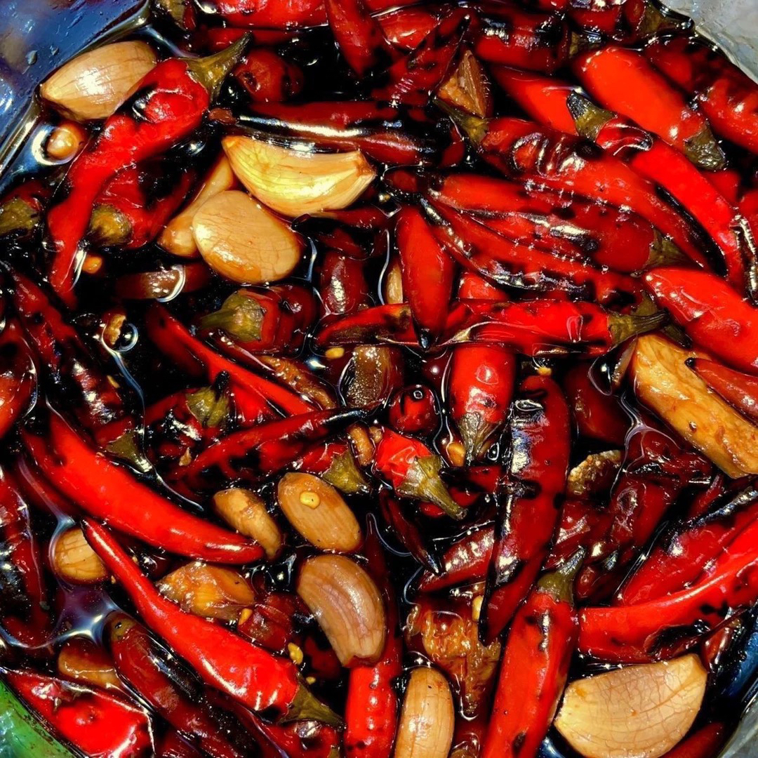 云南德宏特产火烧开盖蒜香泡辣椒手工辣子泡椒火烧小米辣香辣泡椒