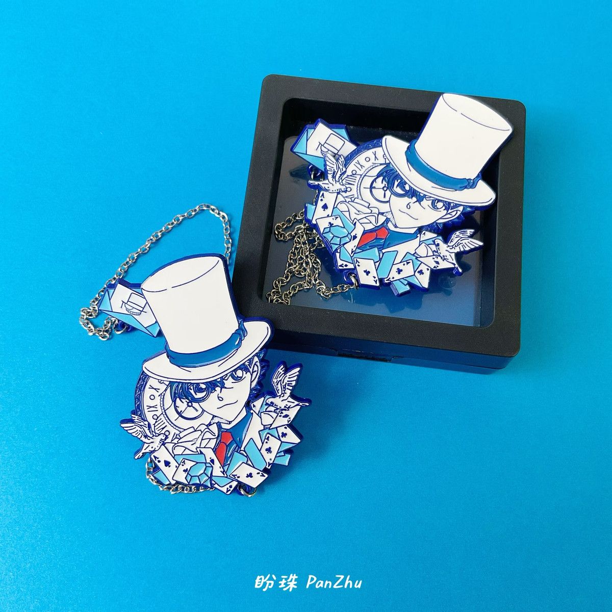 柯南永远一瞬周边怪盗基德别针金属徽章限定高颜值纪念品