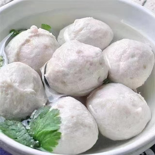 潮汕猪肉丸纯猪肉丸新鲜食材传统制作本地猪后腿肉爽口弹牙肉丸