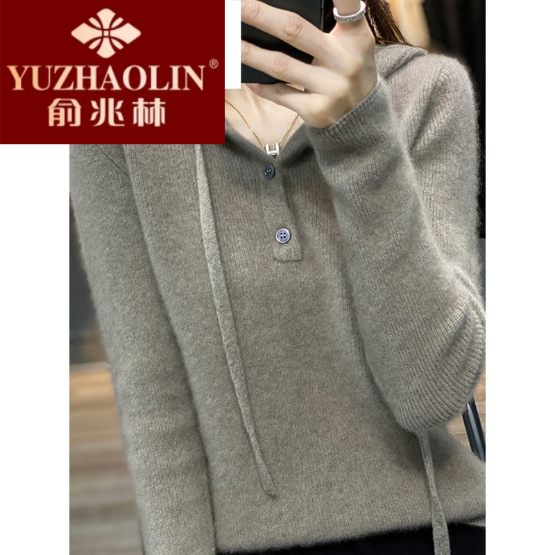 俞兆林集团连帽卫衣打底衫女2024新款宽松短款百搭秋冬内搭大