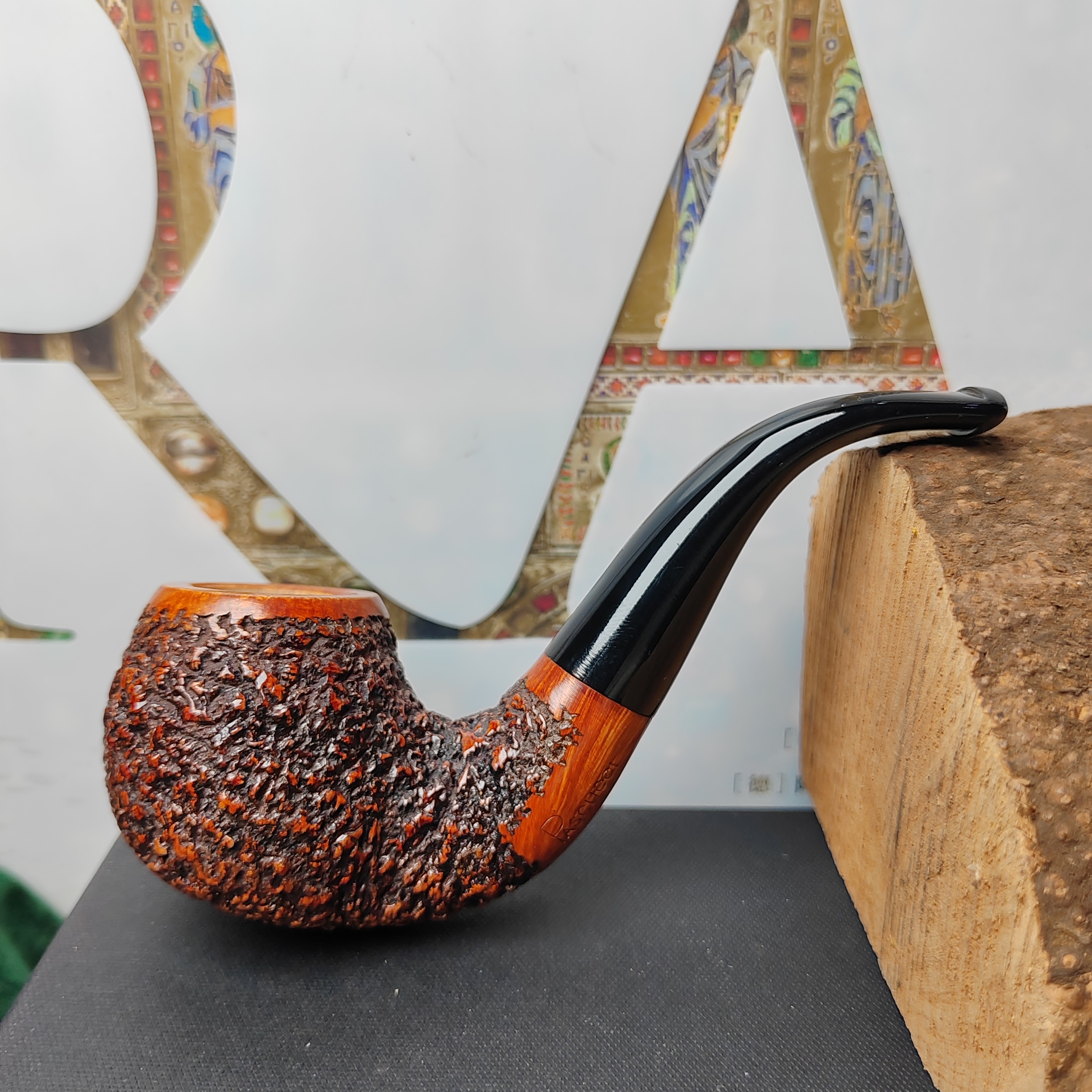 国内现货意大利帕斯库奇手工石楠木弯式叼斗烟斗男士便携抽V苹果