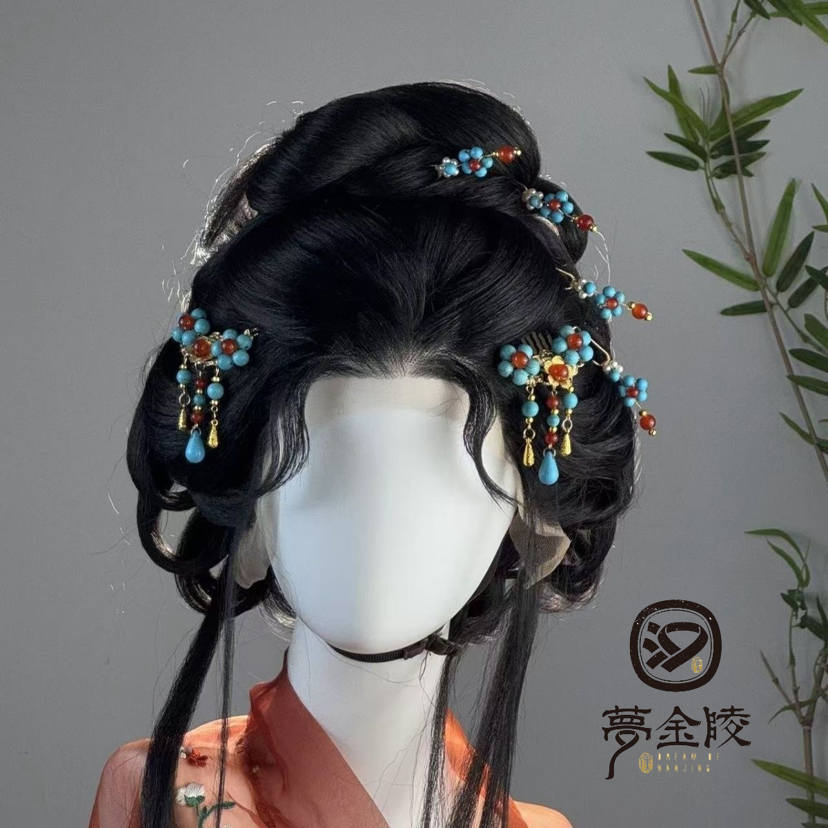 梦金陵掩鬓发钗套装汉服发簪古风发饰唐风富贵款发饰妆造日常