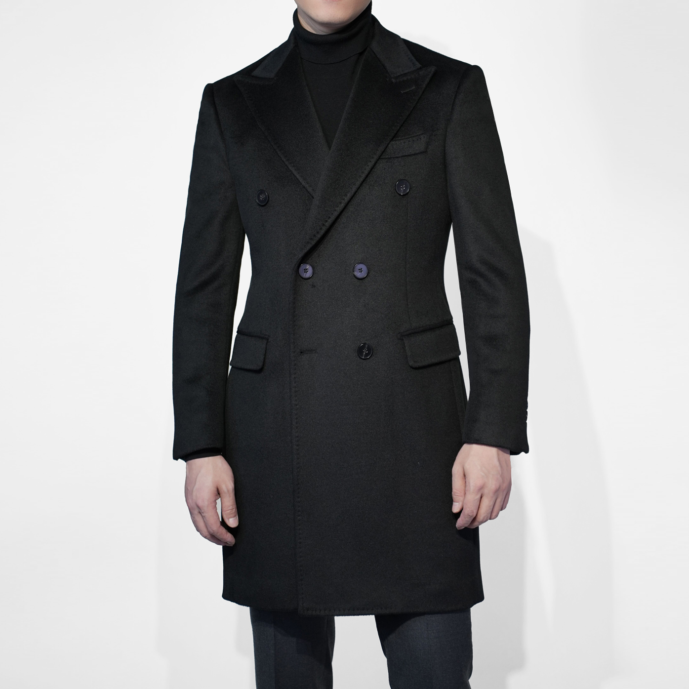 高端羊绒大衣 | 男士冬季柴斯特双排扣中长款呢子外套 可选单排扣