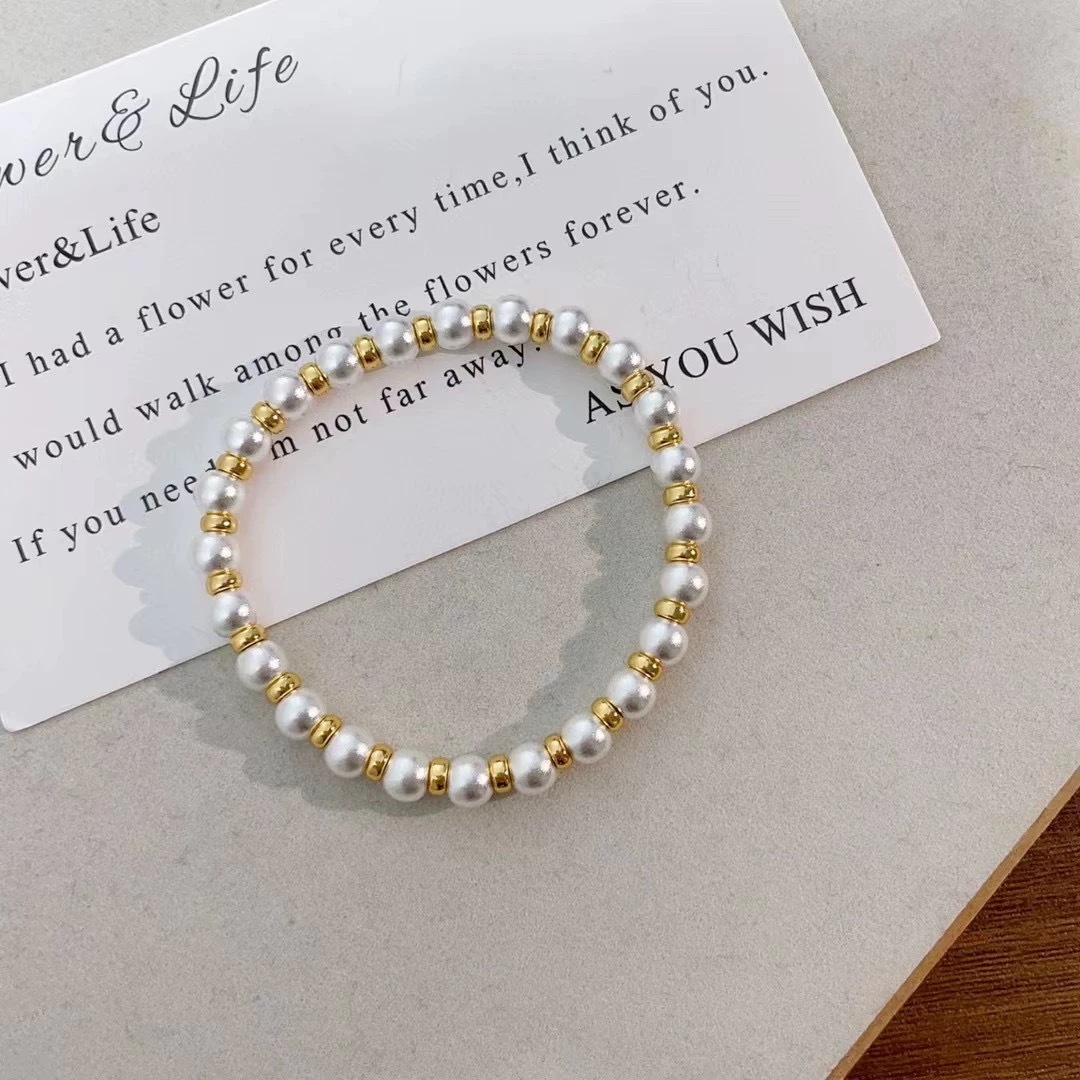 足银手链 古法时尚纯银999.9百搭手工复古手串金色饰品金手链轻奢