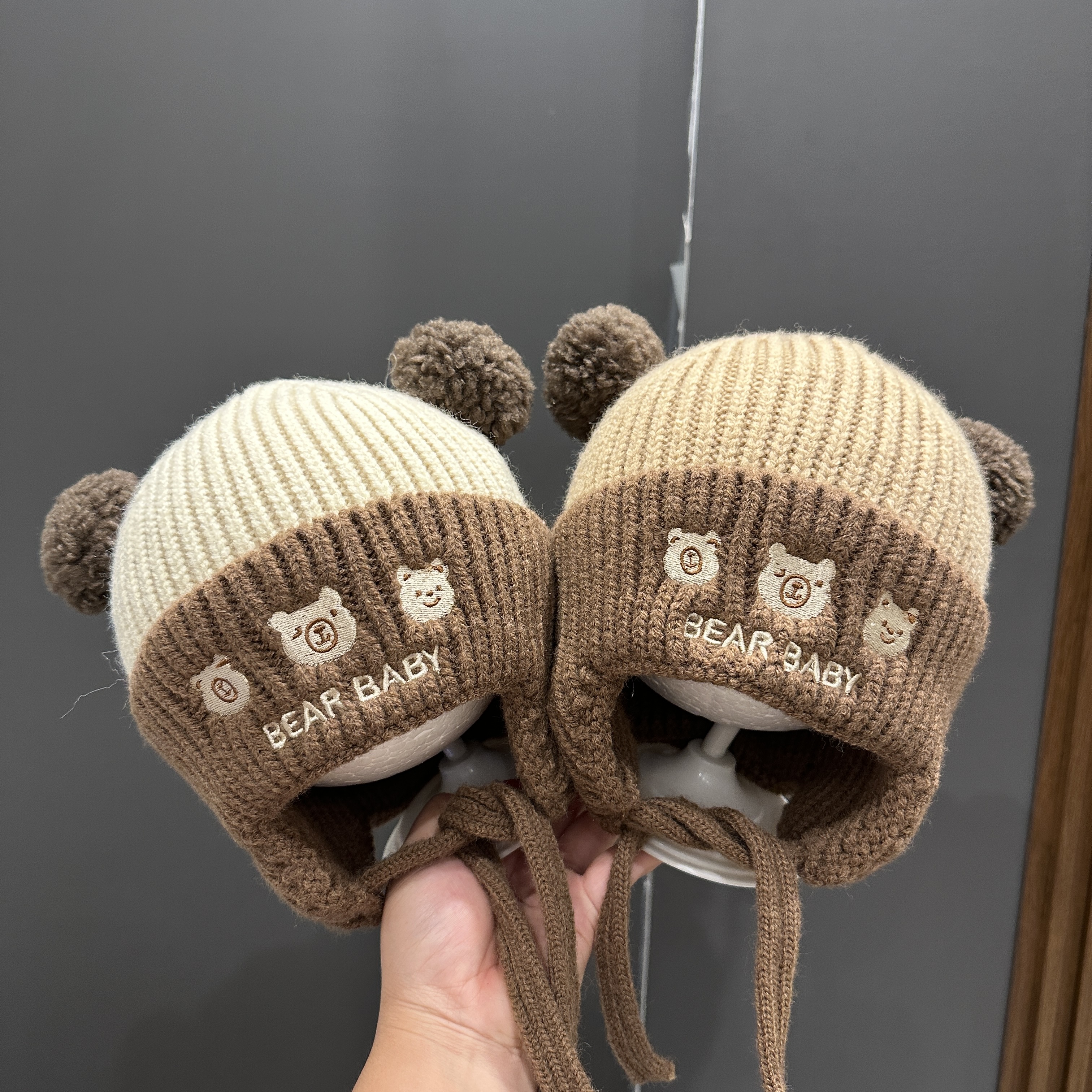 【萌娃护耳】婴儿护耳帽秋冬季户外儿童保暖毛线帽子可爱耳朵针织帽