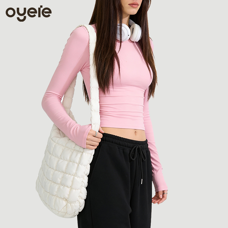 OYEIE轻薄高弹力修身长袖t恤正肩收腰塑身打底运动健身透气上衣