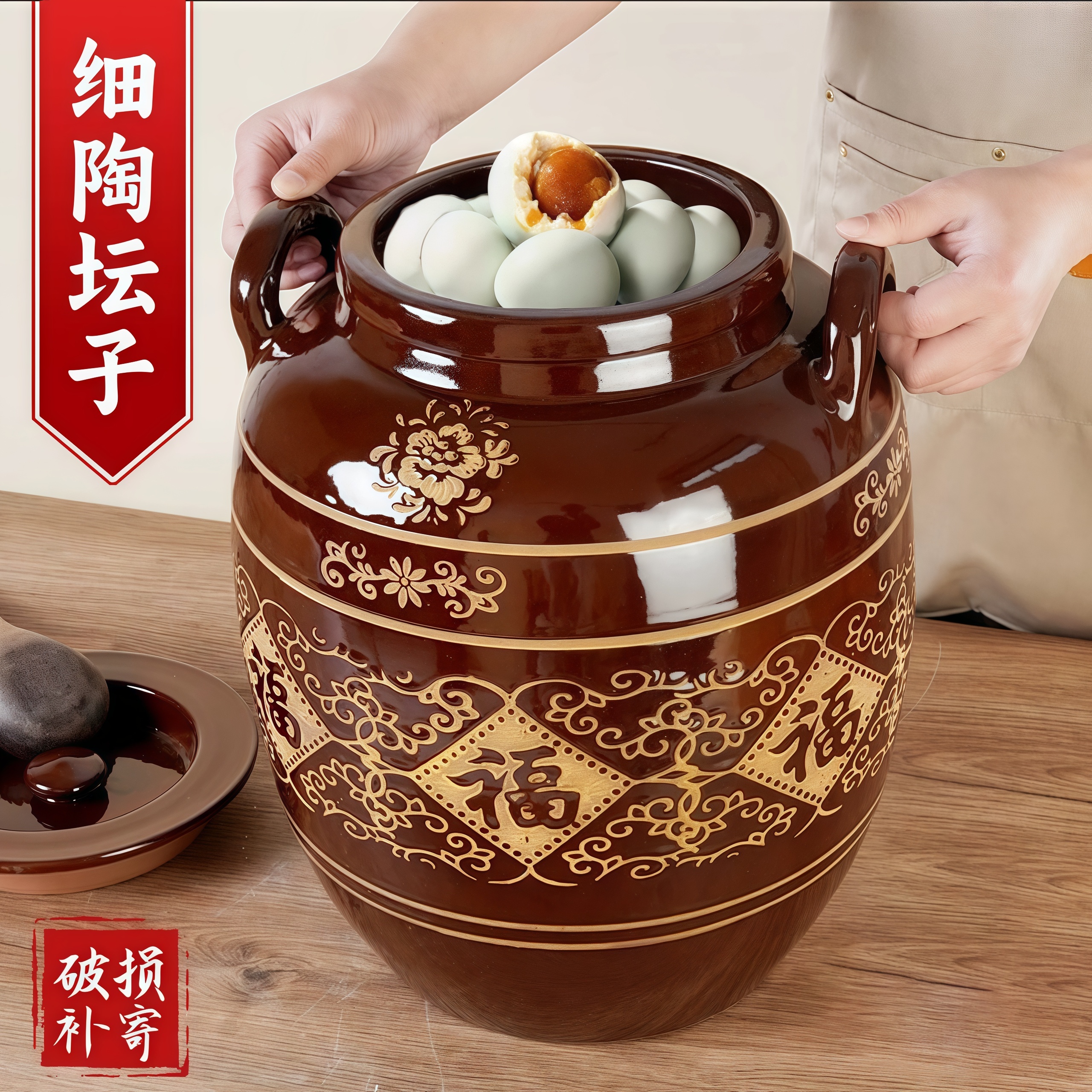 猪油罐家用食品级油罐陶瓷耐高温储油老式荤油坛子调味罐厨房油缸