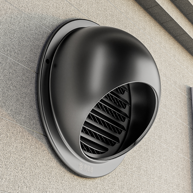 不锈钢通风罩穿墙止回阀防风帽防雨防蚊虫家用油烟机外墙通风帽子