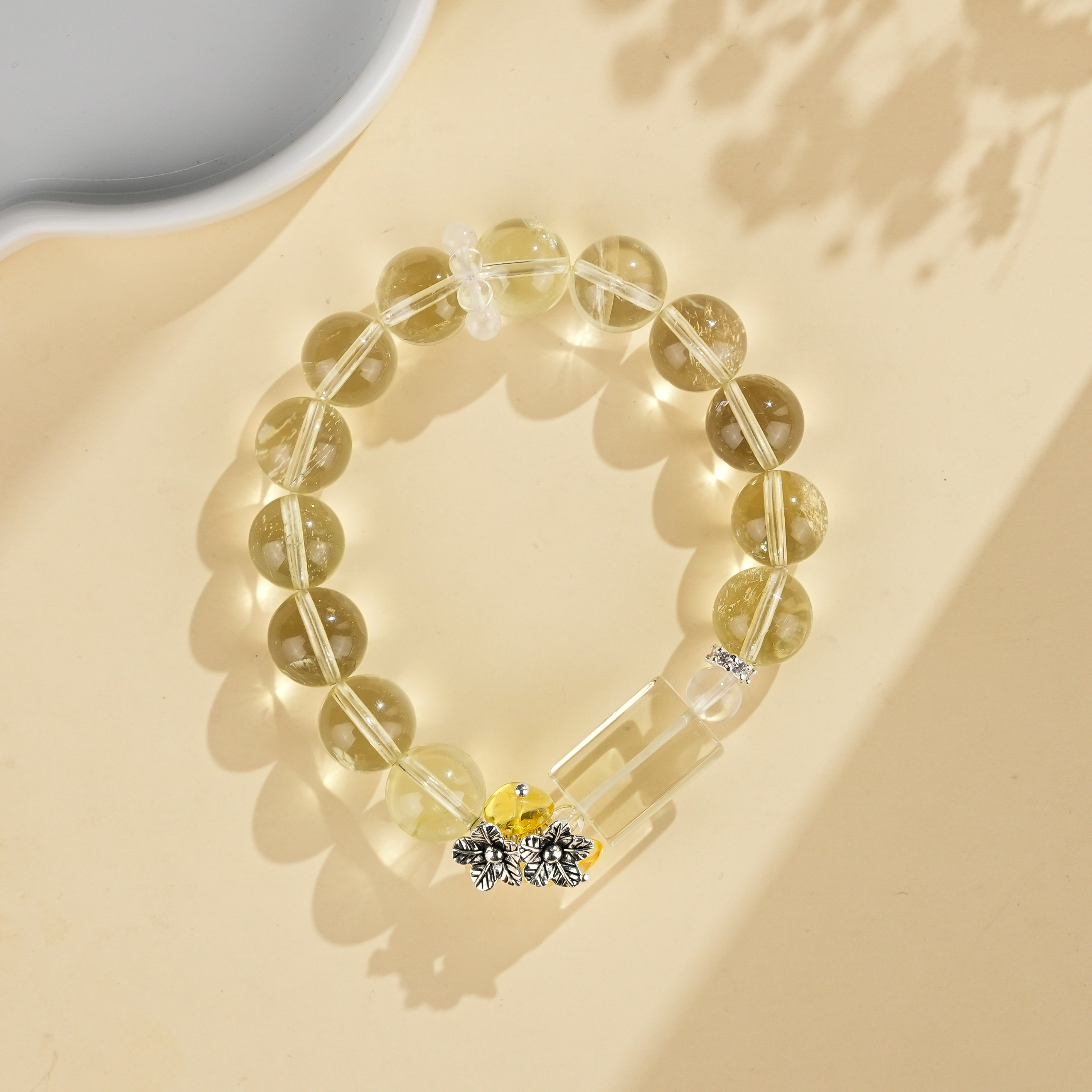 周西西精美珠宝黄水晶方糖手串11mm时尚气质百搭多样性发货20550