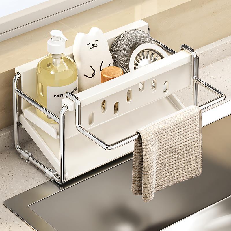 厨房置物架抹布收纳沥水架水龙头洗菜池洗碗海绵水槽用品收纳神器