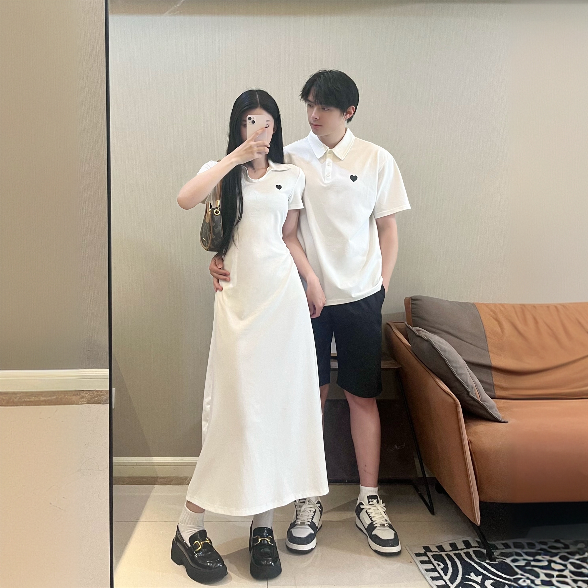 2025新款情侣装夏季不一样的小众设计感收腰显瘦裙子百搭修身裙