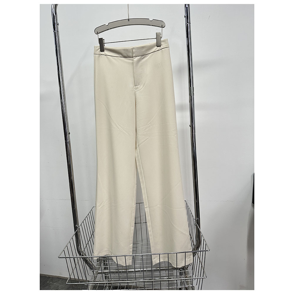 K276 春秋新款纯色女士休闲宽松纽扣时尚百搭直筒休闲长裤女