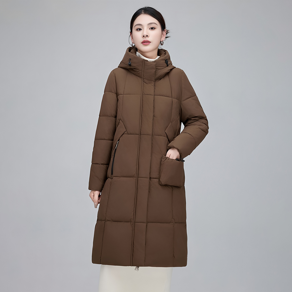 爆款连帽棉衣棉服外套女冬季2025新款高端气质中长款加厚保暖棉袄