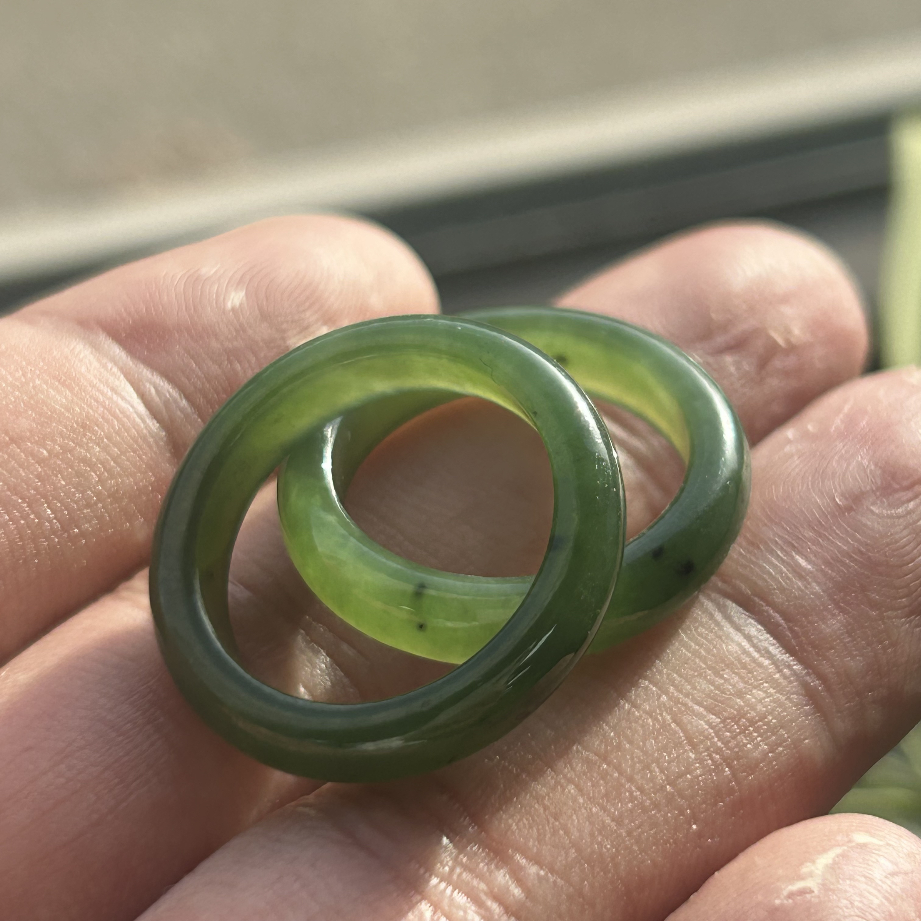 【潜珑珺】LL-0969和田玉碧玉戒圈多样性拍一发一