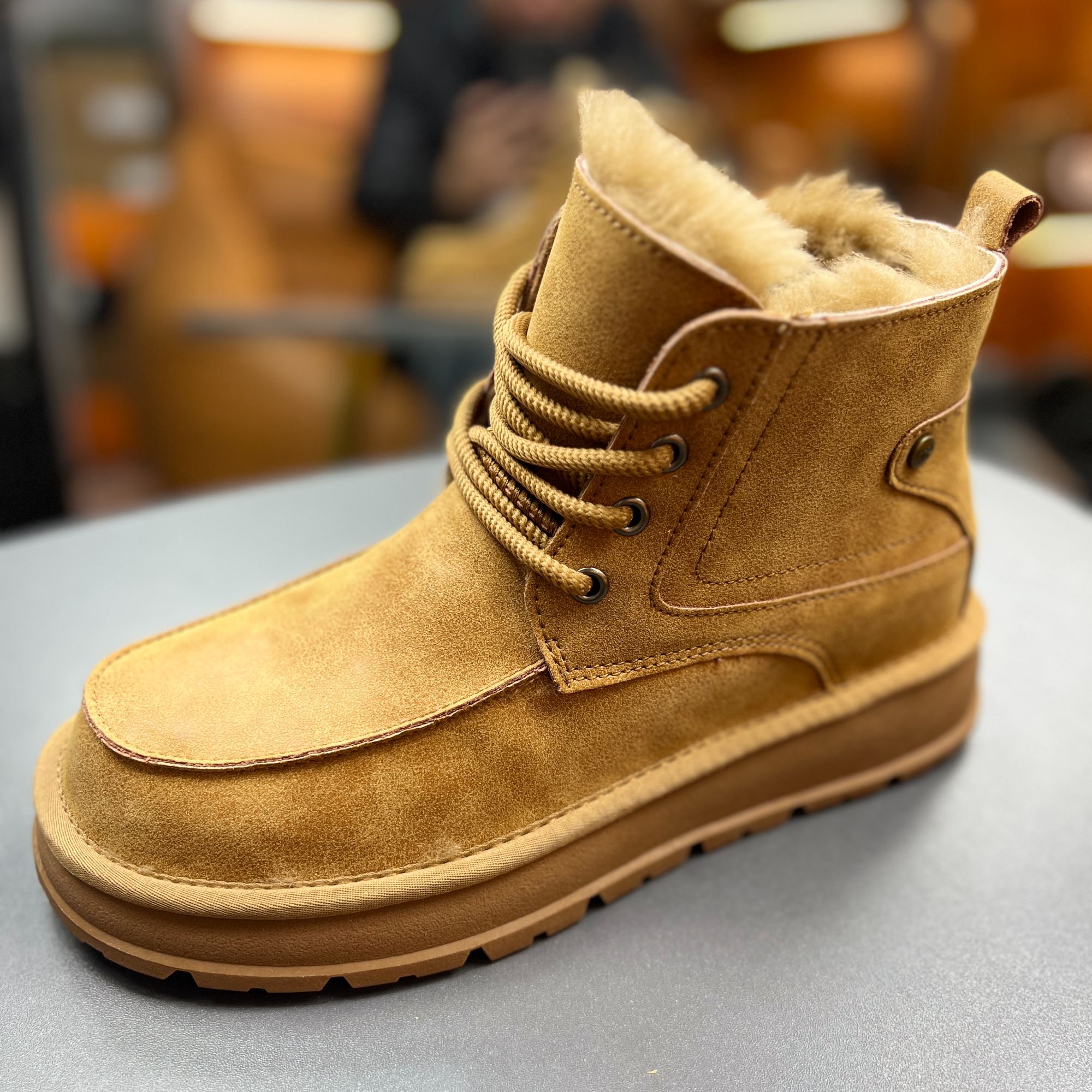 防水牛皮+羊皮毛一体！VMT-2588加厚超保暖男士高帮雪地靴冬季棉鞋