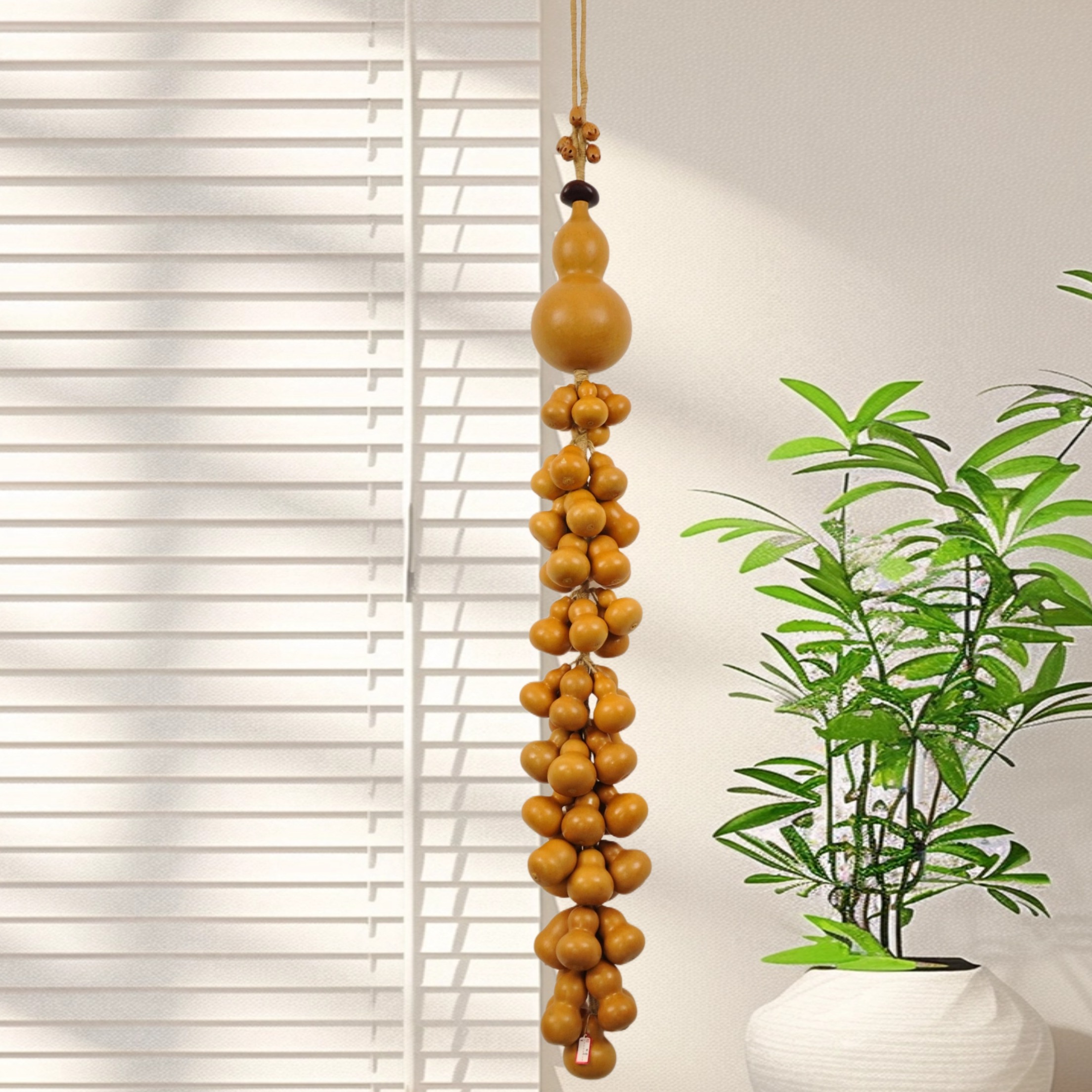 巧金花子母葫芦56颗家居茶室壁挂天然制作原色原皮客厅手工精选