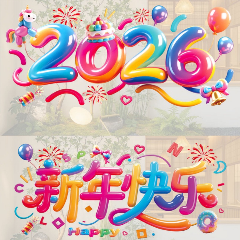 新年窗花2026马年春节跨年橱窗玻璃静电贴元旦春节装饰品马年窗贴