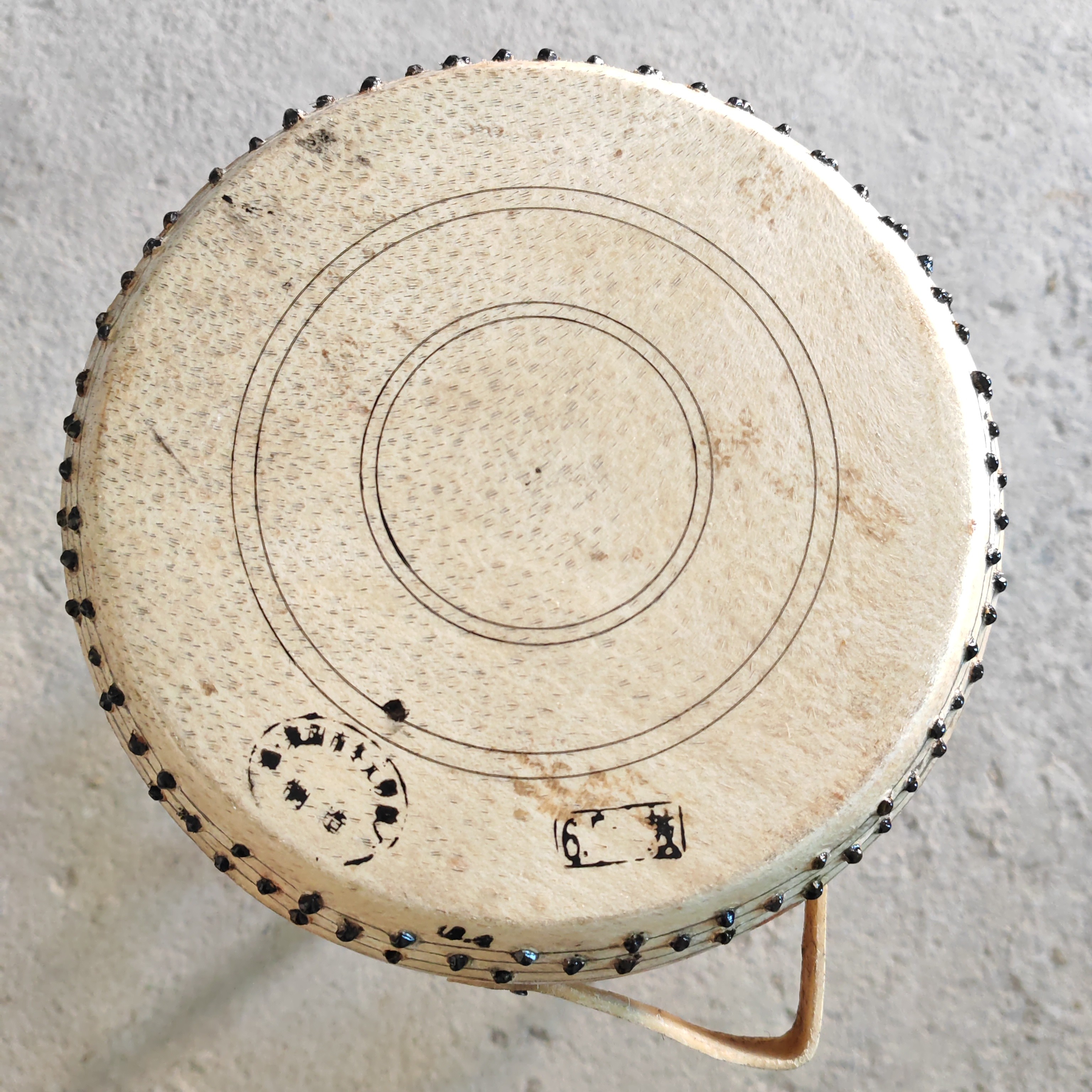 高档罗冬元6寸 6.5寸手工竹钉牛皮鼓道士鼓高音扁鼓民间传统乐器