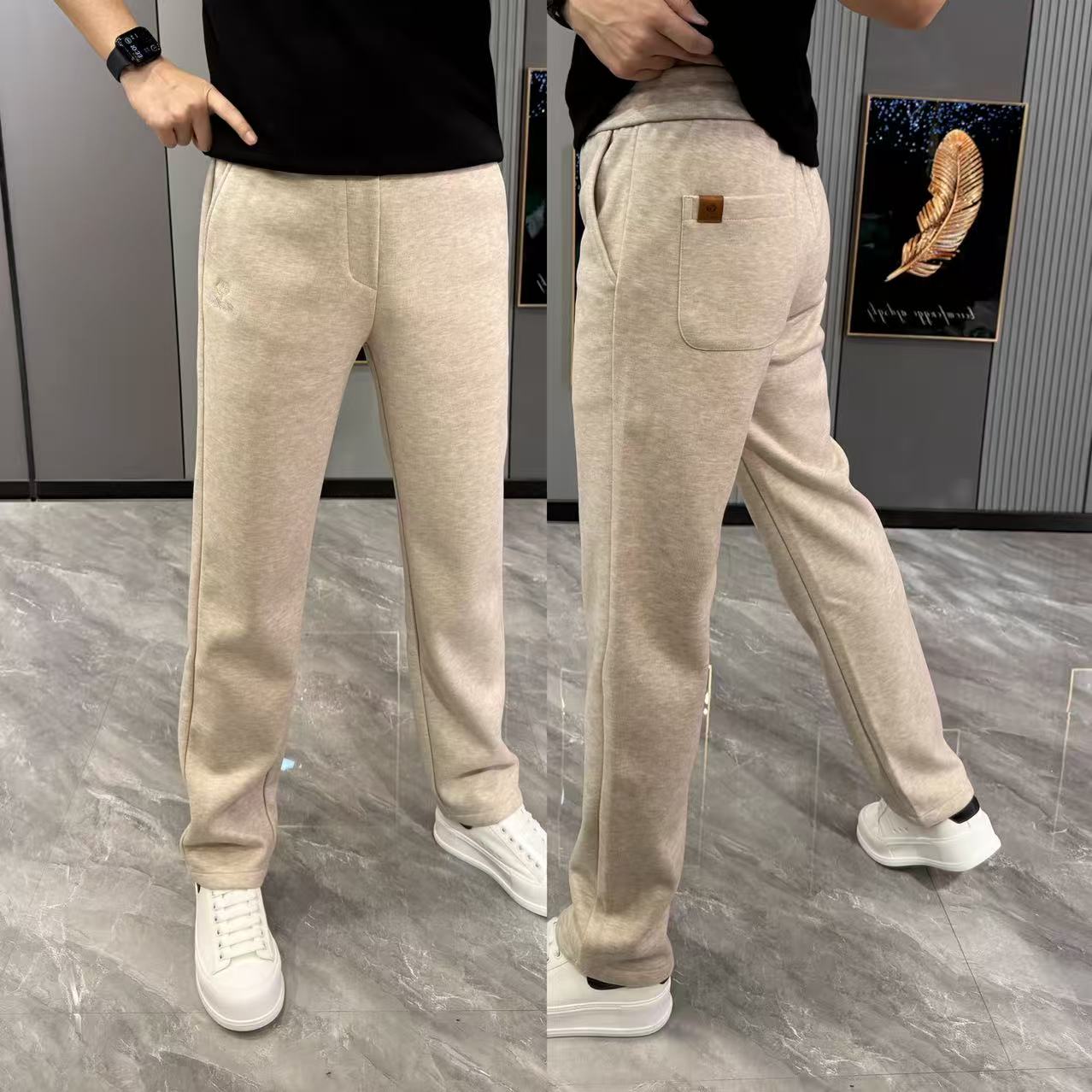 男裤长裤冬季秋冬新款休闲裤高档直筒裤裤子男款秋冬款休闲裤男款